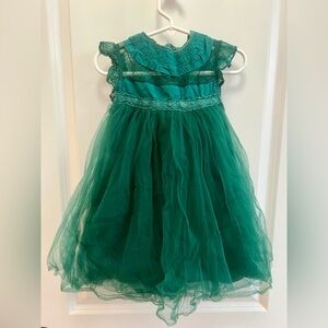Green Lace Tulle Dress